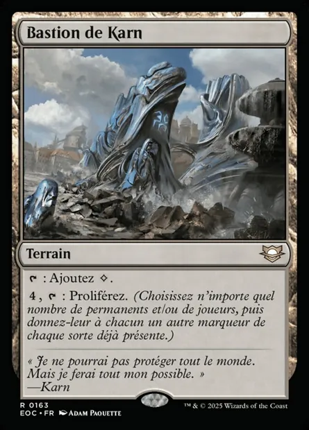 Bastion de Karn, carte Magic EOC 163 — extension Edge of Eternities Commander