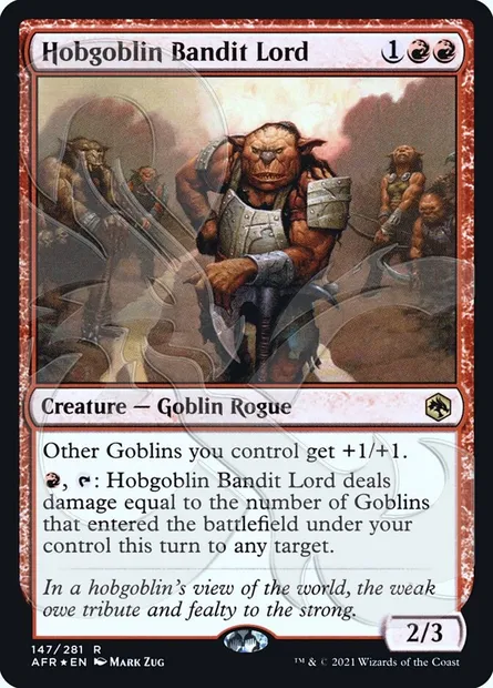 Hobgoblin Bandit Lord, Magic card PAFR 147a — Adventures in the Forgotten Realms Promos set