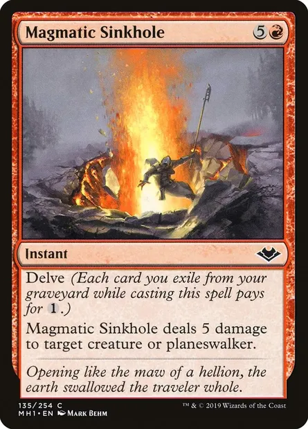 Magmatic Sinkhole, Magic card MH1 135 — Modern Horizons set