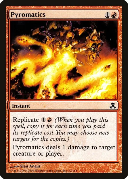 Feux pyromatiques, carte Magic GPT 72 — extension Le Pacte des Guildes