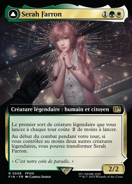Serah Farron // Serah cristallisée, carte Magic FIN 506 — extension Final Fantasy