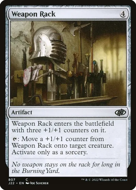 Weapon Rack, Magic card J22 807 — Jumpstart 2022 set