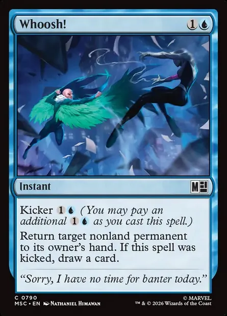Whoosh!, Magic card MSC 790 — Marvel Super Heroes Commander set