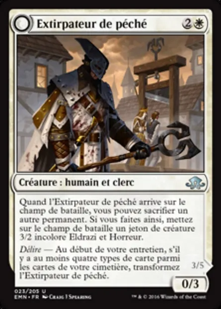 Extirpateur de péché // Extirpateur de chair, carte Magic EMN 23 — extension La lune hermétique