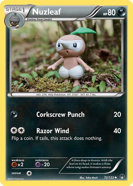 Nuzleaf, Pokémon card BKP 72 — BREAKpoint set