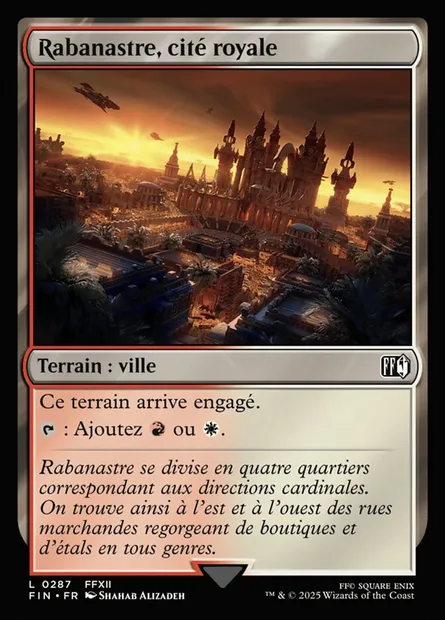 Rabanastre, cité royale, carte Magic FIN 287 — extension Final Fantasy