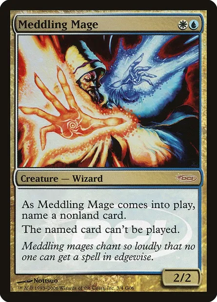 Meddling Mage, Magic card G06 3 — Judge Gift Cards 2006 set