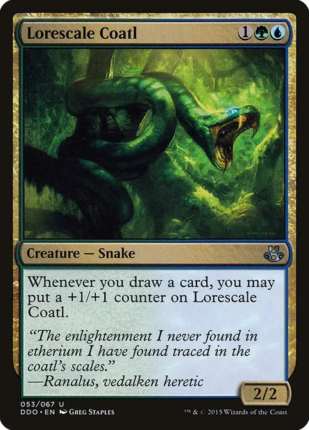 Lorescale Coatl, Magic card DDO 53 — Duel Decks: Elspeth vs. Kiora set