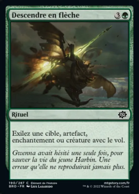 Descendre en flèche, carte Magic BRO 190 — extension La Guerre Fratricide