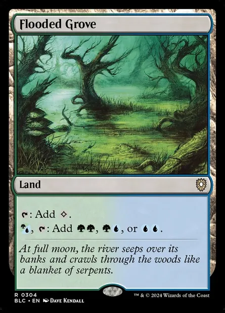 Flooded Grove, Magic card BLC 304 — Bloomburrow Commander set