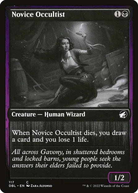 Novice Occultist, Magic card DBL 117 — Innistrad: Double Feature set