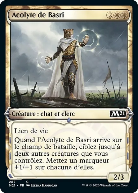 Acolyte de Basri, carte Magic M21 287 — extension Core Set 2021