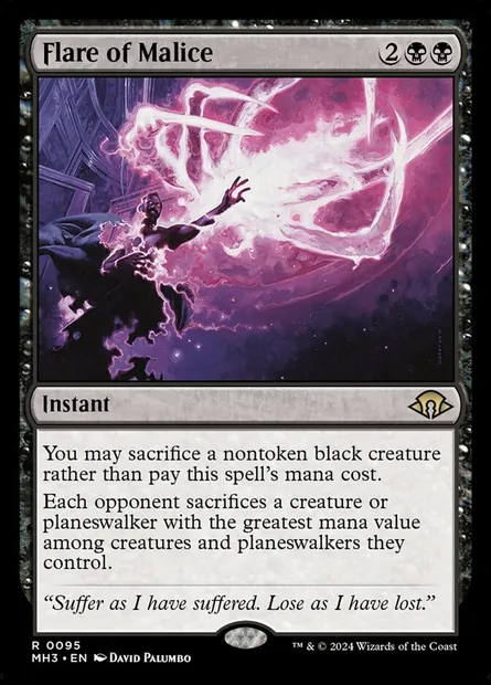 Flare of Malice, Magic card MH3 95 — Modern Horizons 3 set