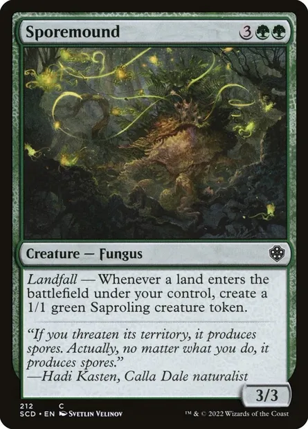 Sporemound, Magic card SCD 212 — Starter Commander Decks set