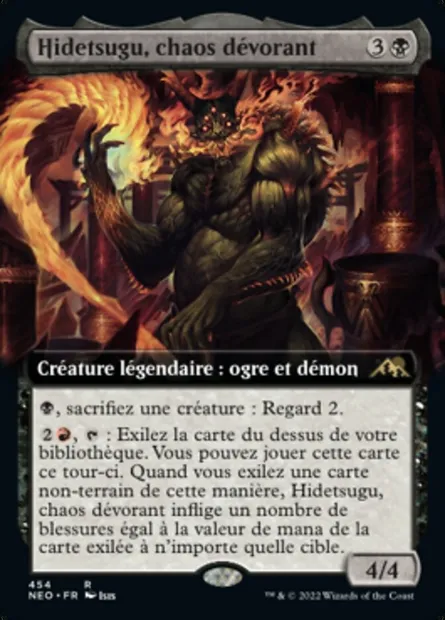 Hidetsugu, chaos dévorant, carte Magic NEO 454 — extension Kamigawa: La Dynastie Néon