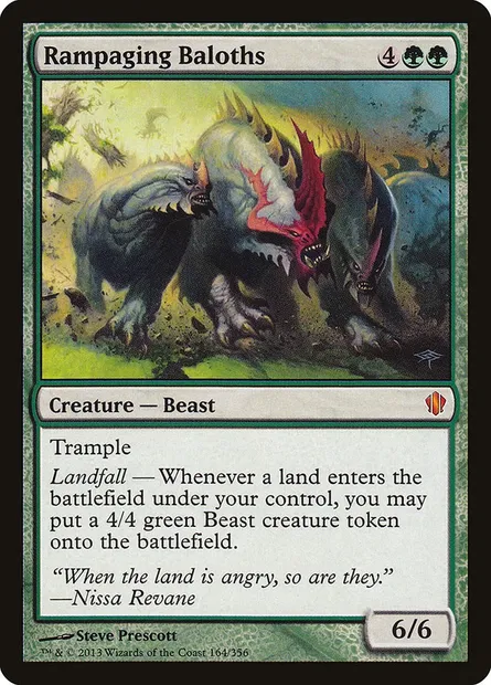 Rampaging Baloths, Magic card C13 164 — Commander 2013 set