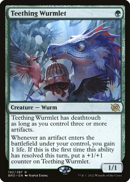 Teething Wurmlet, Magic card PBRO 192p — The Brothers' War Promos set
