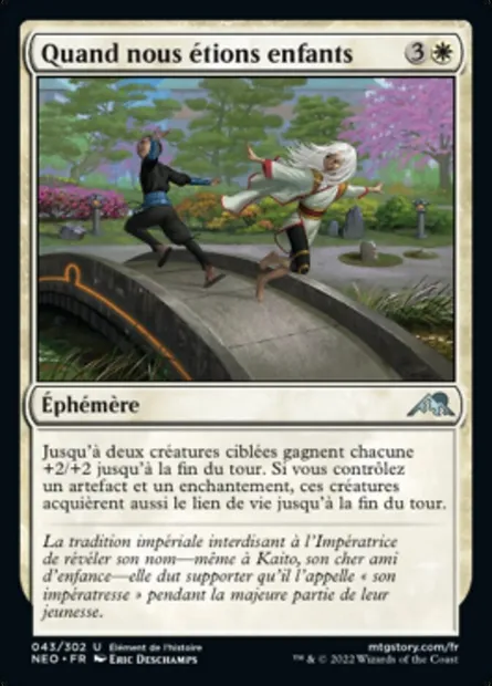 Quand nous étions enfants, carte Magic NEO 43 — extension Kamigawa: La Dynastie Néon