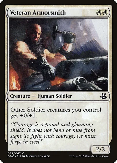 Veteran Armorsmith, Magic card DDO 27 — Duel Decks: Elspeth vs. Kiora set
