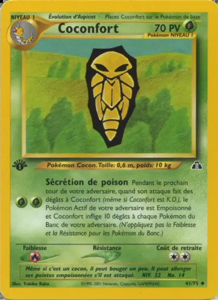 Coconfort, carte Pokémon ND 41 — extension Neo Discovery
