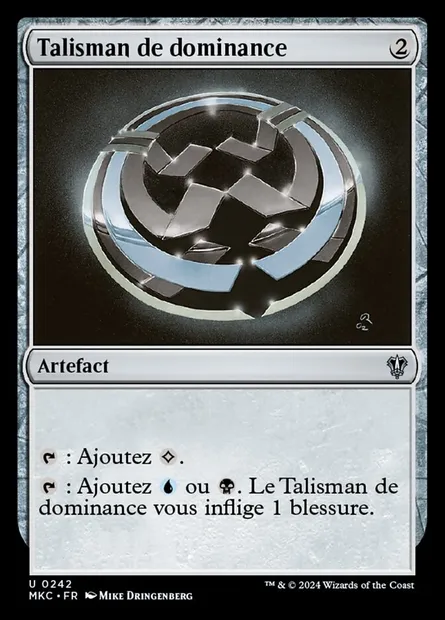 Talisman de dominance, carte Magic MKC 242 — extension Murders at Karlov Manor Commander