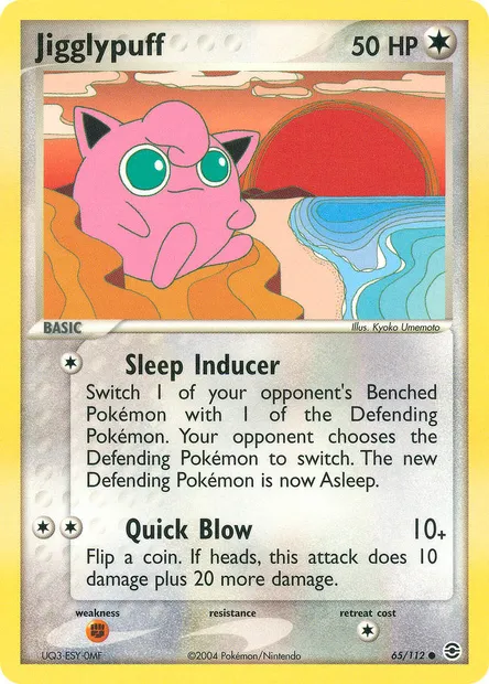 Jigglypuff, Pokémon card RG 65 — FireRed & LeafGreen set