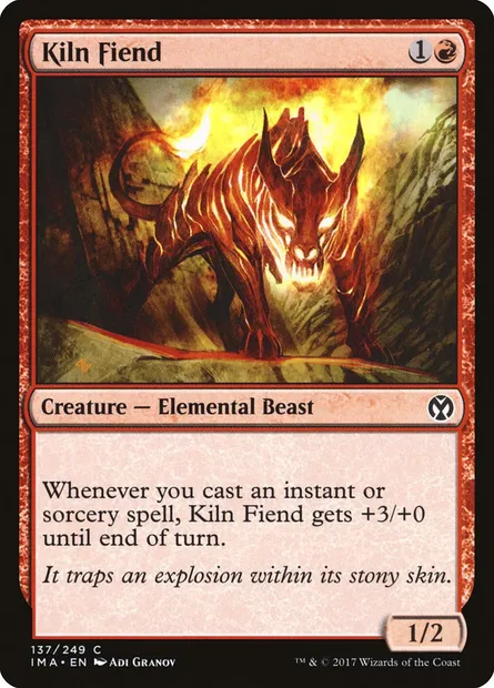 Kiln Fiend, Magic card IMA 137 — Iconic Masters set