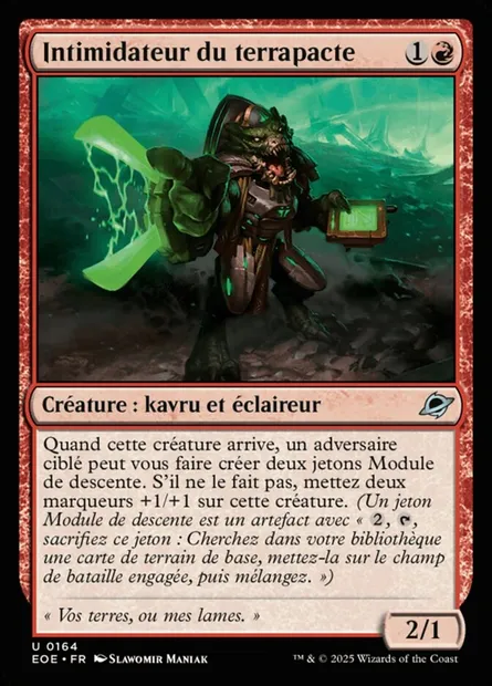 Intimidateur du terrapacte, carte Magic EOE 164 — extension Edge of Eternities