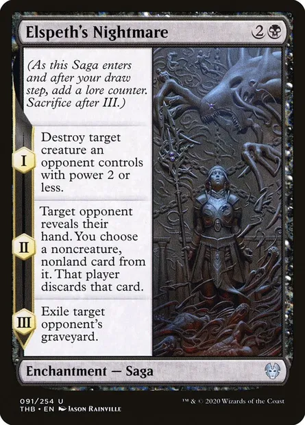 Elspeth's Nightmare, Magic card THB 91 — Theros Beyond Death set