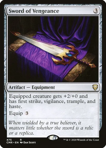 Sword of Vengeance, Magic card CMR 475 — Commander Legends set