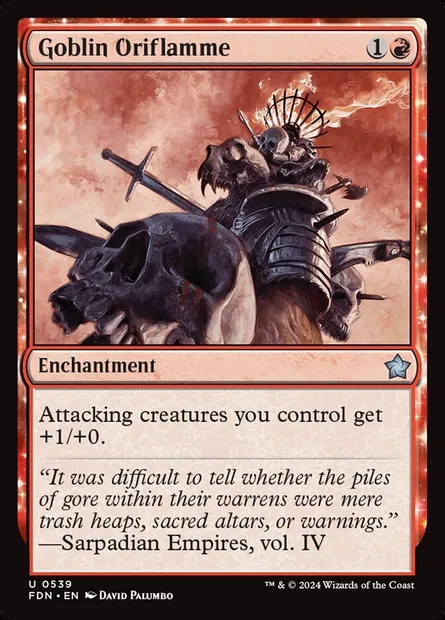 Goblin Oriflamme, Magic card FDN 539 — Foundations set