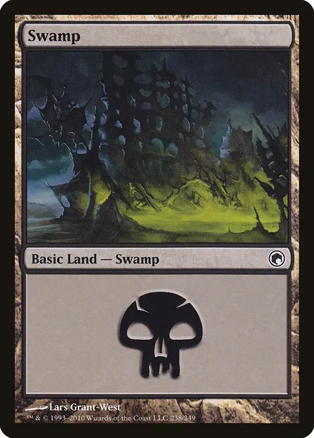Swamp, Magic card SOM 238 — Scars of Mirrodin set