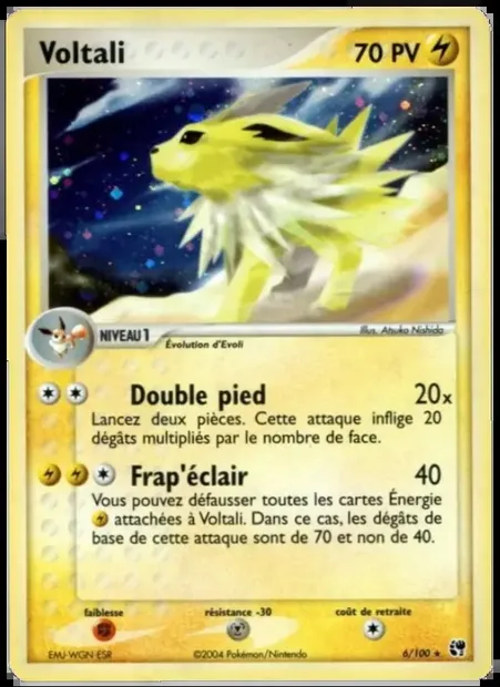 Voltali, carte Pokémon SS 6 — extension EX Tempête de sable
