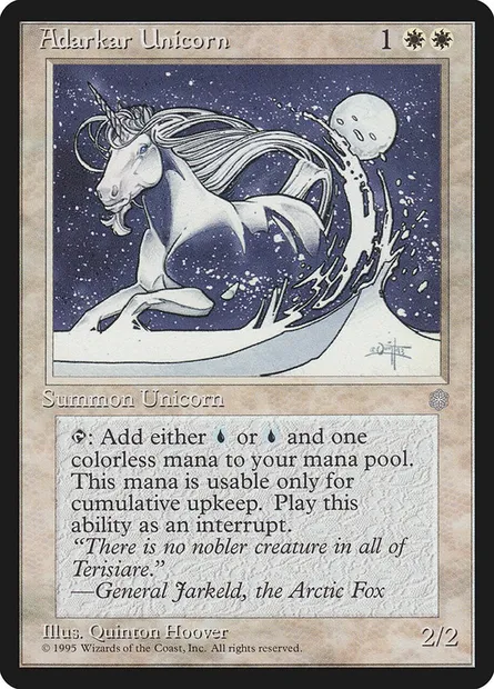 Licorne adarkare, carte Magic ICE 1 — extension Ere Glaciaire