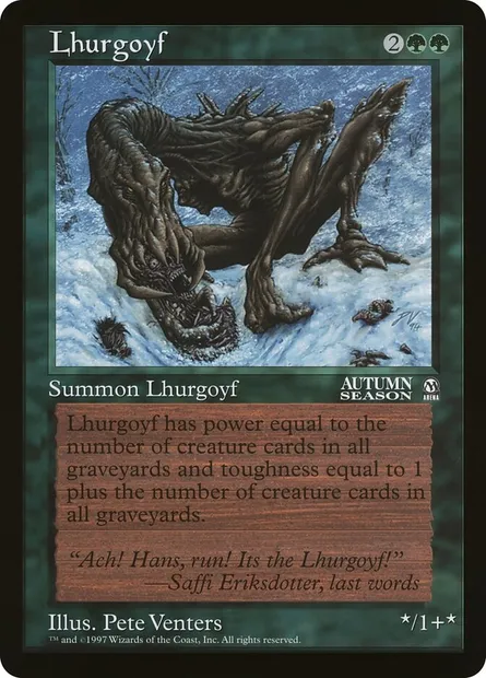 Lhurgoyf, Magic card OLEP 25 — Oversized League Prizes set