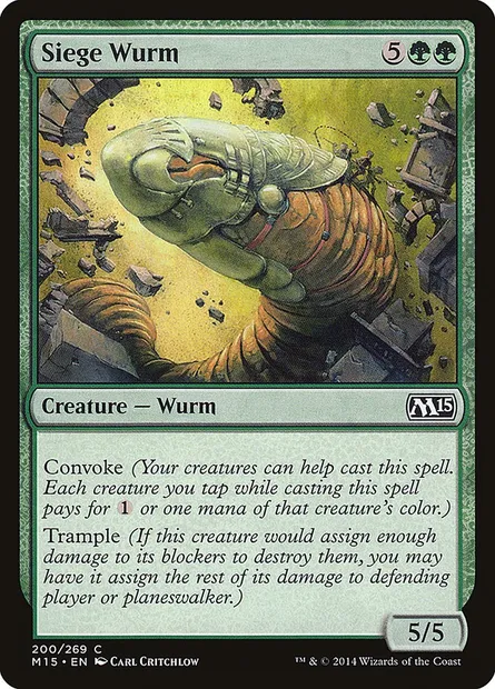 Siege Wurm, Magic card M15 200 — Magic 2015 set