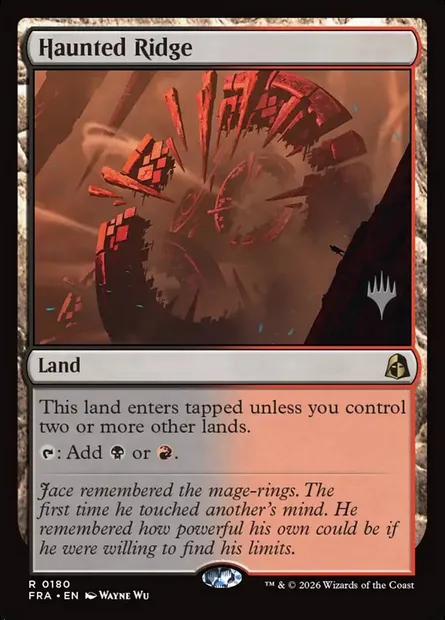Contreforts hantés, carte Magic PFRA 180p — extension Reality Fracture Promos