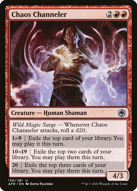 Chaos Channeler, Magic card AFR 136 — Adventures in the Forgotten Realms set