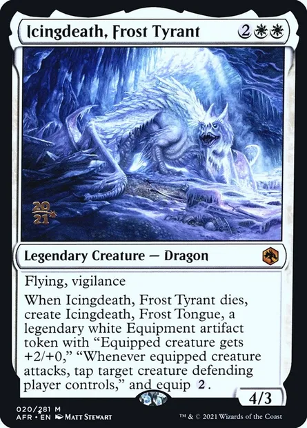 Glacemort, tyran des glaces, carte Magic PAFR 20s — extension Adventures in the Forgotten Realms Promos