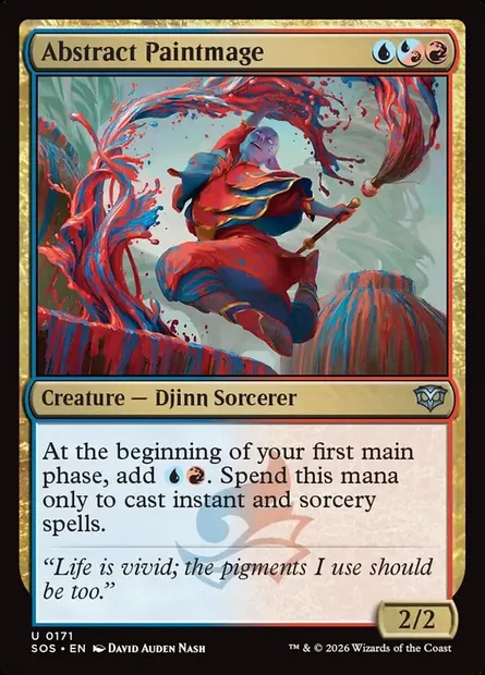 Abstract Paintmage, Magic card SOS 171 — Secrets of Strixhaven set