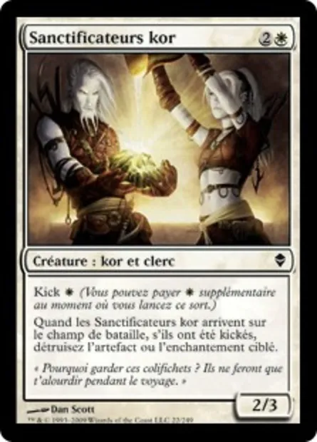 Sanctificateurs kor, carte Magic ZEN 22 — extension Zendikar