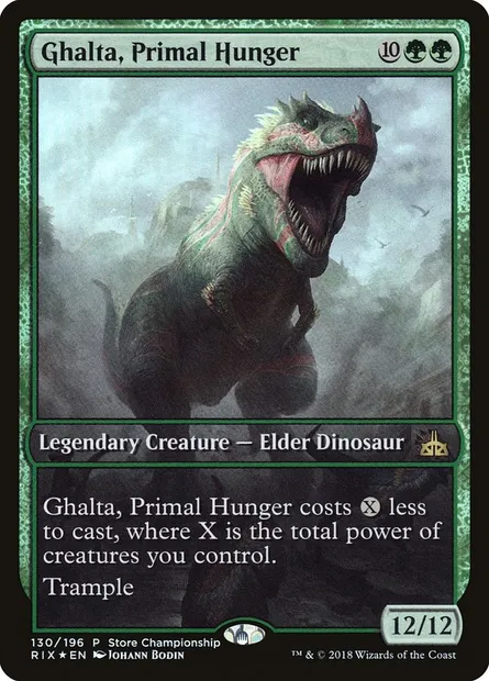 Ghalta, Primal Hunger, Magic card PRIX 130 — Rivals of Ixalan Promos set