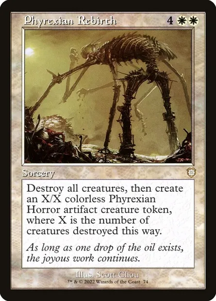 Phyrexian Rebirth, Magic card BRC 74 — The Brothers' War Commander set