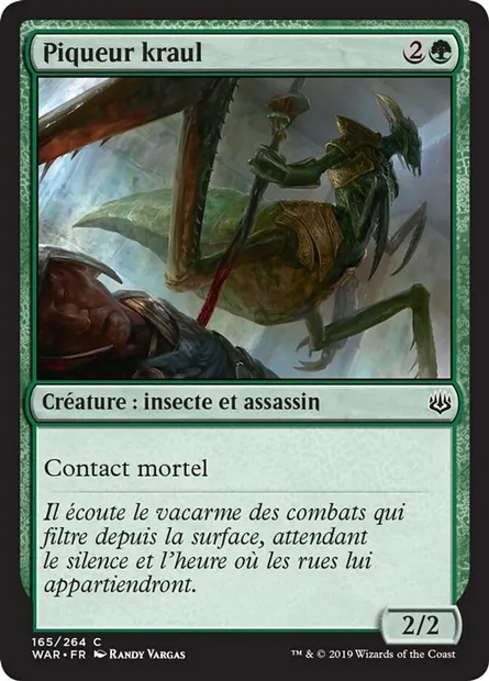 Piqueur kraul, carte Magic WAR 165 — extension La guerre des Planeswalkers