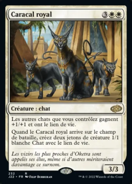 Caracal royal, carte Magic J22 232 — extension Jumpstart 2022