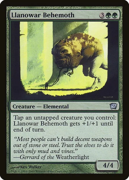 Llanowar Behemoth, Magic card 9ED 252★ — Ninth Edition set