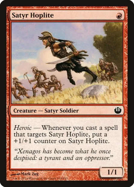 Satyr Hoplite, Magic card JOU 110 — Journey into Nyx set