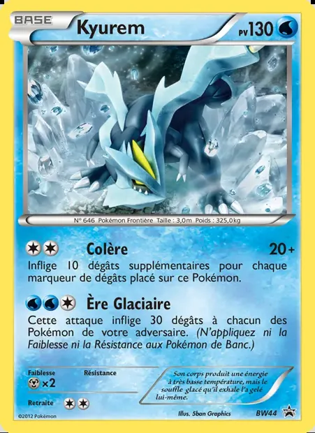 Kyurem, carte Pokémon BW 44 — extension Promo BW