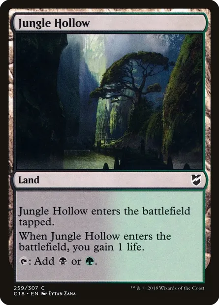 Jungle Hollow, Magic card C18 259 — Commander 2018 set