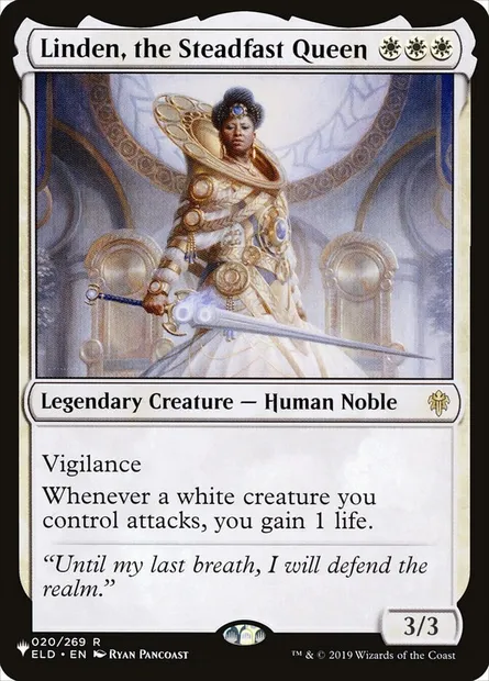 Linden, the Steadfast Queen, Magic card PLST ELD-20 — The List set